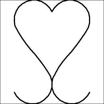 (image for) Hearts Up and Down Border-L02616*